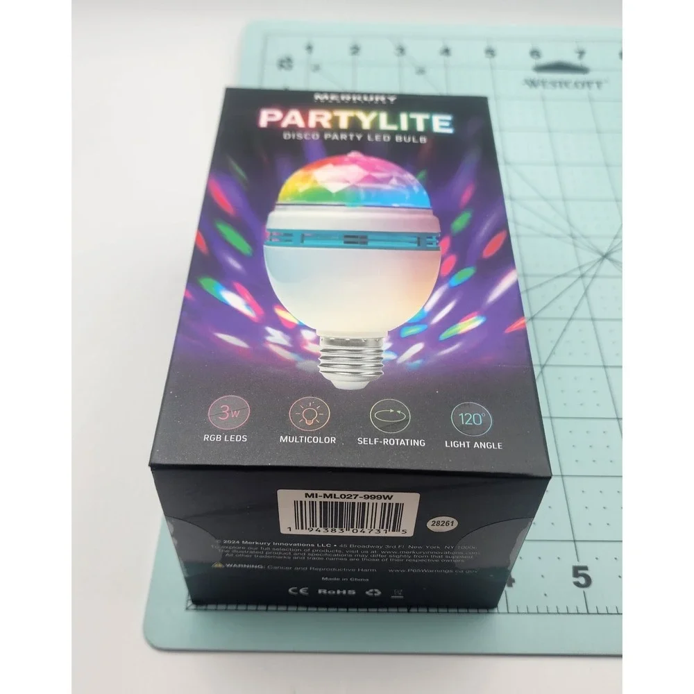 New in Box Rotating Disco Light - LED - Rhode Island Novelty Company Free Ship